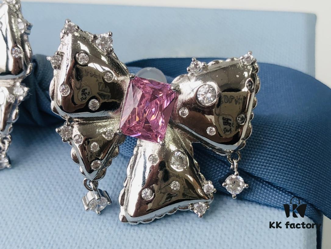 6930044d12f62673a6faaf2f HEFANG Jewelry Bowknot Gemstone Earrings