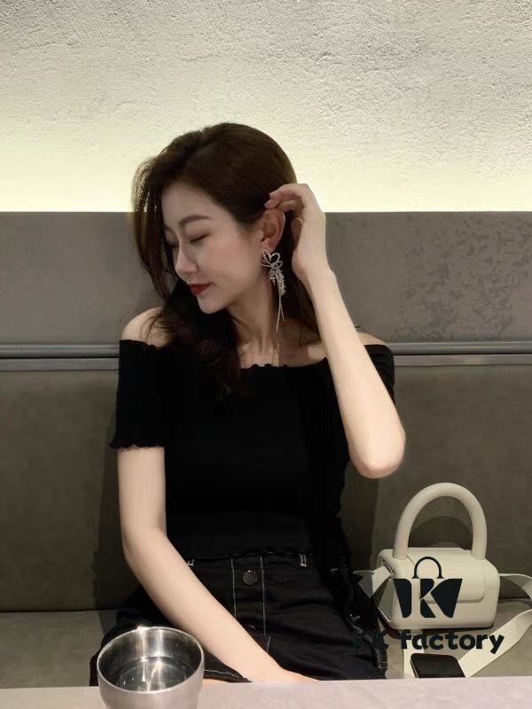 HEFANG Jewelry Love Heart Wheat Tassel Earrings