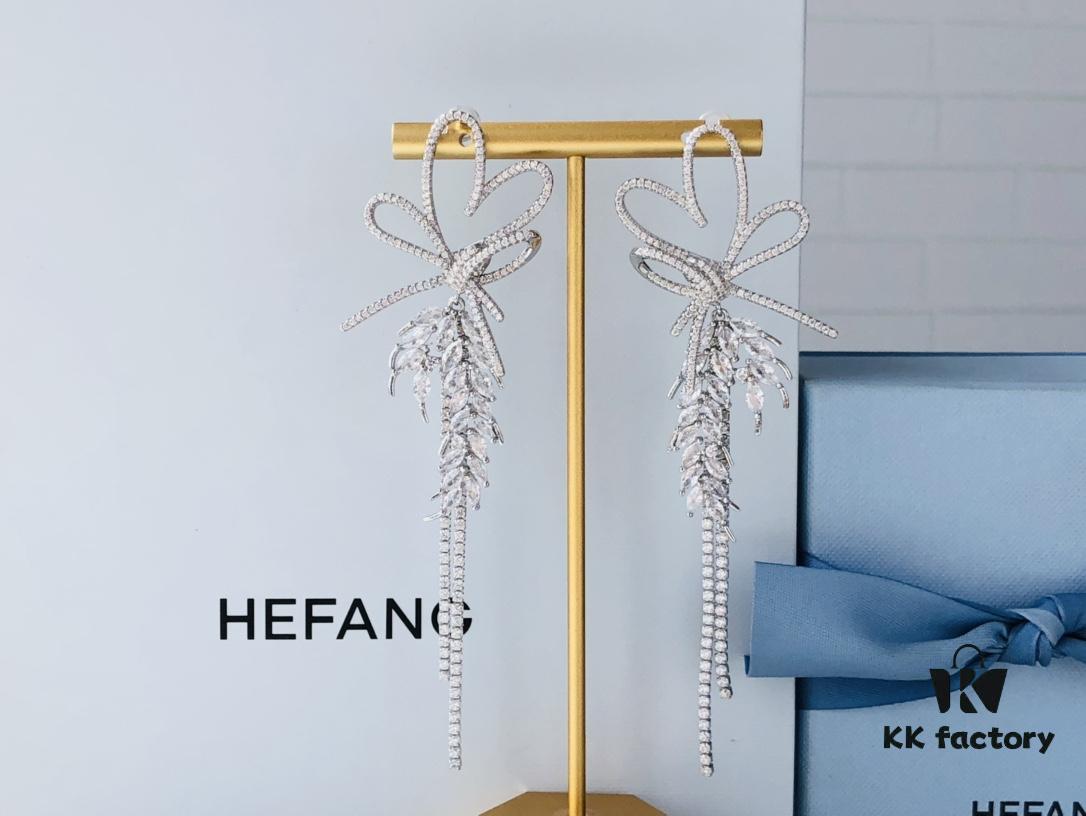 6930045512f62673a6faaf44 HEFANG Jewelry Love Heart Wheat Tassel Earrings
