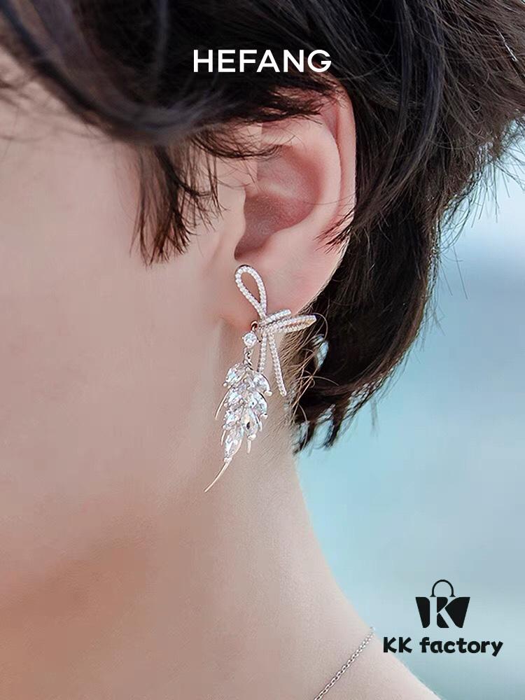 6930045912f62673a6faaf4e HEFANG Jewelry Ribbon Wheat Ear Earrings