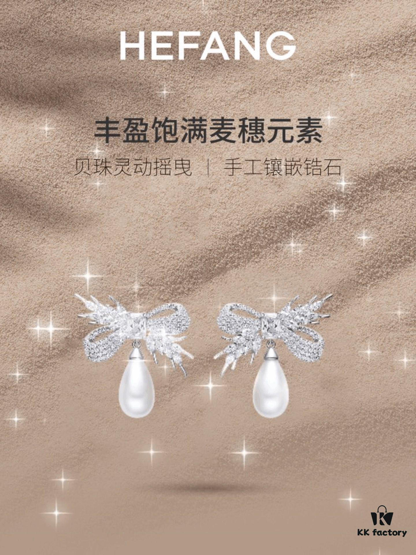 6930045a12f62673a6faaf4f HEFANG Jewelry Bow Wheat Ear Earrings