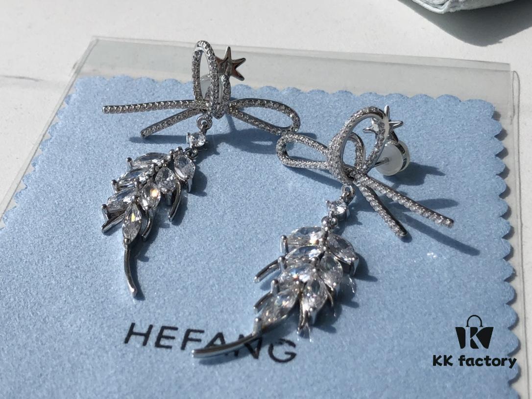 6930045c12f62673a6faaf56 HEFANG Jewelry Ribbon Wheat Ear Earrings