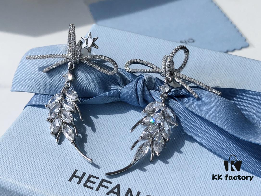 6930045e12f62673a6faaf59 HEFANG Jewelry Ribbon Wheat Ear Earrings