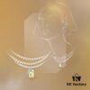 6930046e12f62673a6faaf81 HEFANG Jewelry Gilded Sugar Triple Chain Necklace with Extension Chain