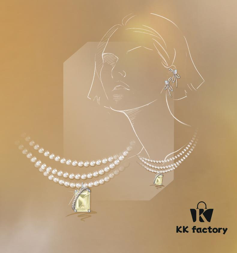 6930046e12f62673a6faaf81 HEFANG Jewelry Gilded Sugar Triple Chain Necklace with Extension Chain