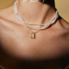 6930046f12f62673a6faaf84 HEFANG Jewelry Gilded Sugar Triple Chain Necklace with Extension Chain