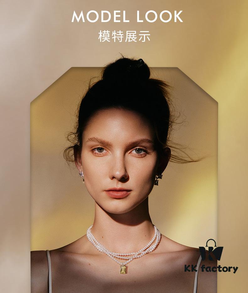 6930047012f62673a6faaf87 HEFANG Jewelry Gilded Sugar Triple Chain Necklace with Extension Chain