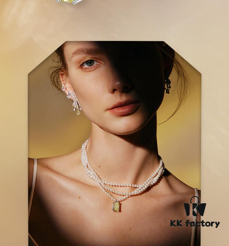 6930047012f62673a6faaf88 HEFANG Jewelry Gilded Sugar Triple Chain Necklace with Extension Chain