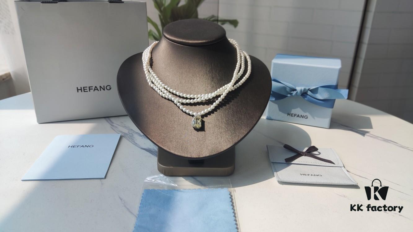 6930047112f62673a6faaf8c HEFANG Jewelry Liu Guang Fang Tang Three-Layer Necklace with Extension Chain