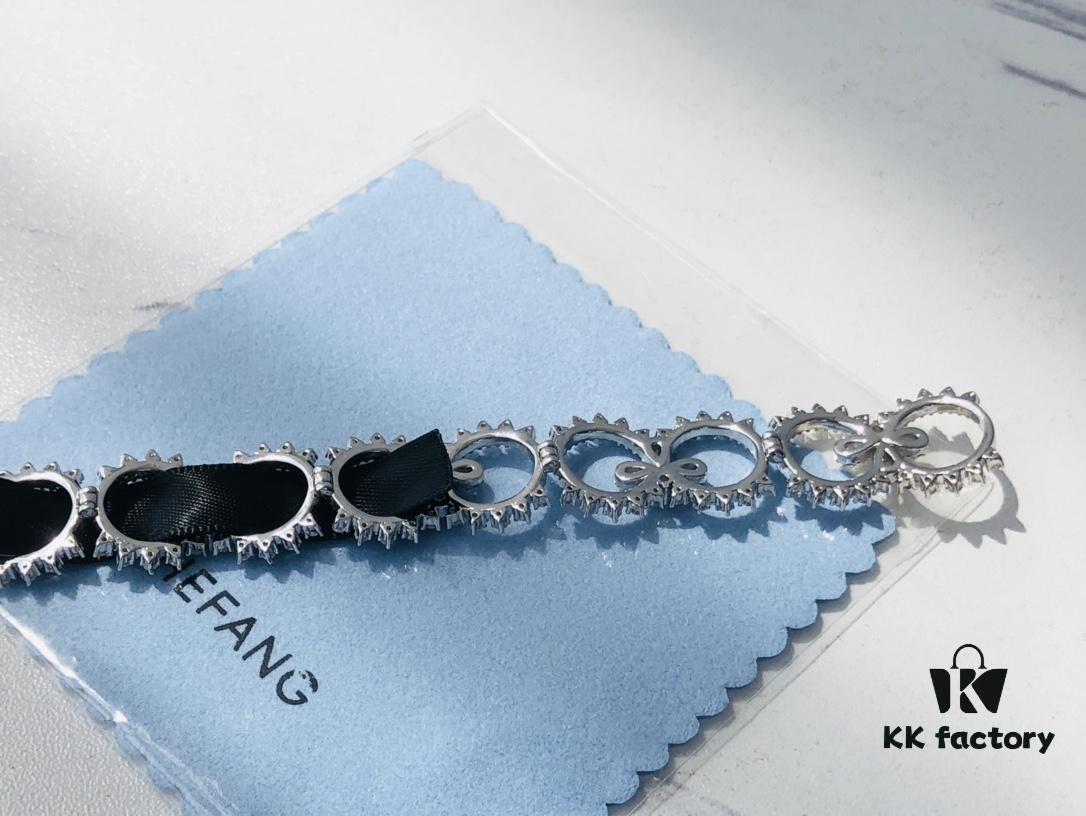 6930047c12f62673a6faafa8 HEFANG Jewelry Wedding Collection Lace Choker Necklace in 925 Sterling Silver
