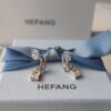 HEFANG Jewelry Gilded Sugar Cube Earrings