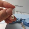 HEFANG Jewelry Gilded Sugar Cube Earrings