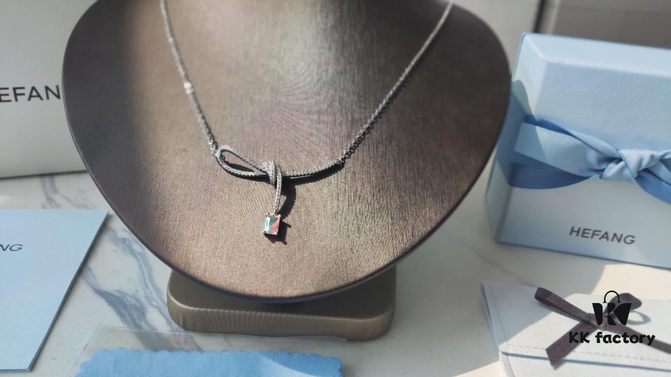 6930048812f62673a6faafc8 HEFANG Aurora Ribbon Knot Pendant Necklace