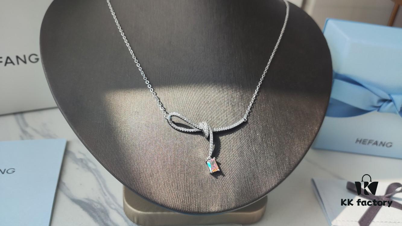 6930048812f62673a6faafca HEFANG Aurora Ribbon Knot Pendant Necklace
