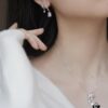 6930049112f62673a6faafd8 New Arrival He Fang Snowflake Crystal Necklace / Earrings | Pure Silver High-End Original Quality