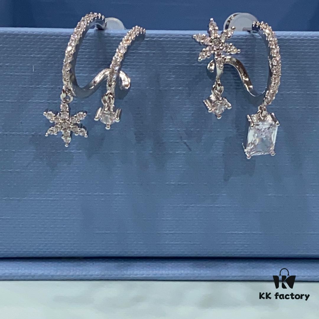 693004a812f62673a6fab00e He Fang Xue Huan Ice Crystal Earrings for Women, Niche Design Fashion Drop Earrings, Ear Jewelry