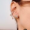 693004aa12f62673a6fab015 Floating Silk Ribbon Snowflake Stud Earrings for Women