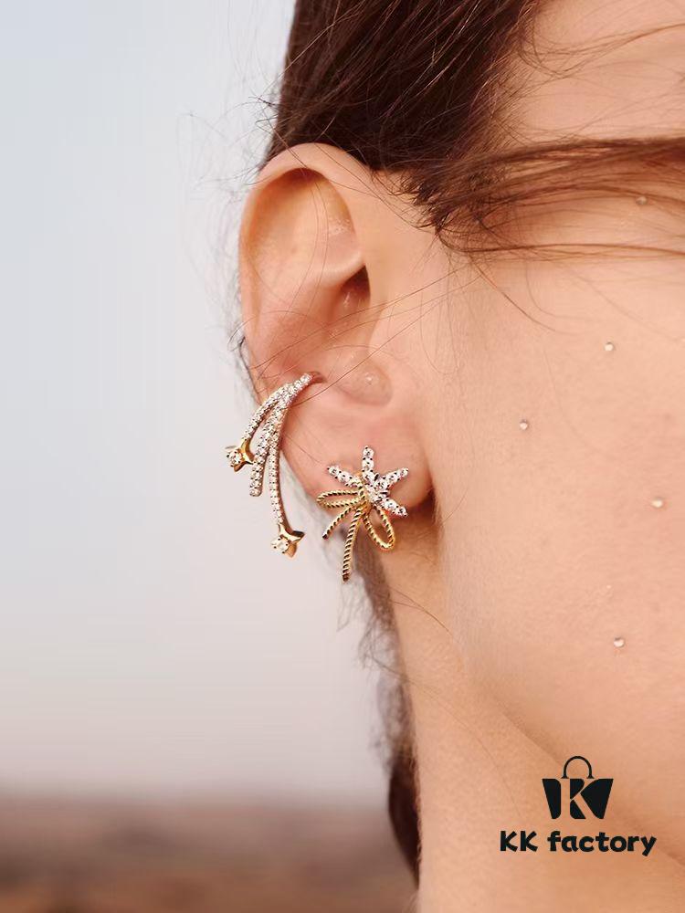 693004aa12f62673a6fab015 Floating Silk Ribbon Snowflake Stud Earrings for Women