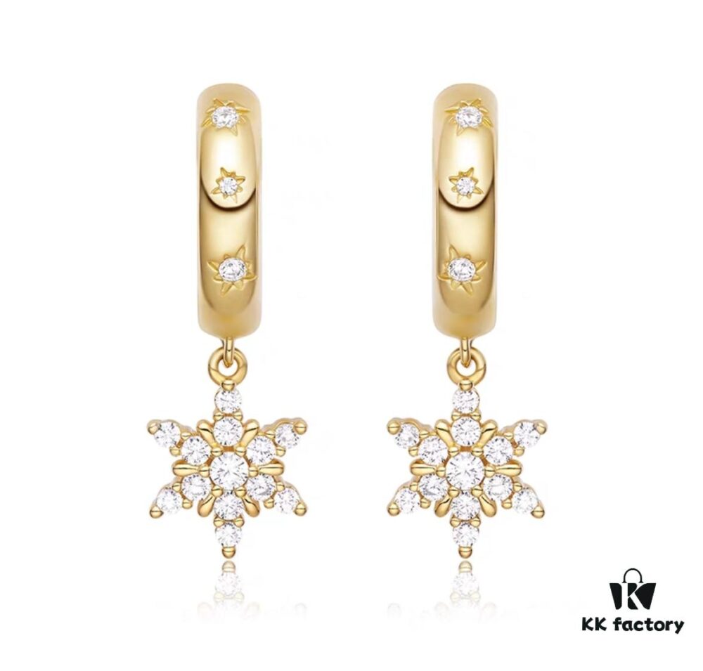 693004ad12f62673a6fab01b Starry Light Snowflake Earrings, Brilliant and Elegant Jewelry