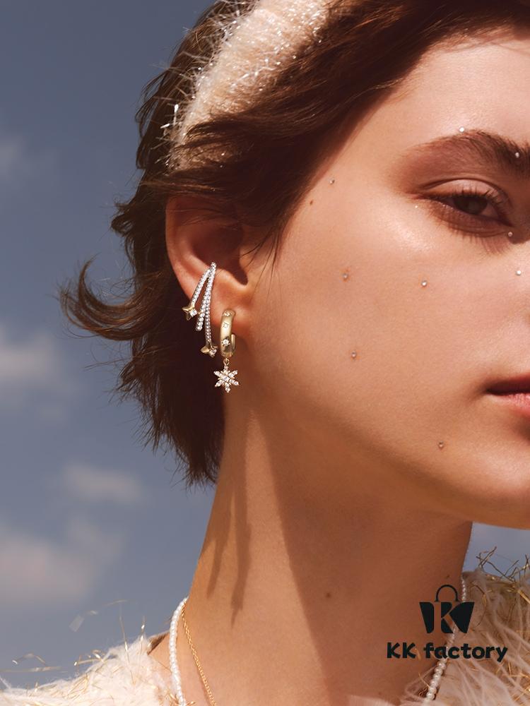 Starry Light Snowflake Earrings, Brilliant and Elegant Jewelry