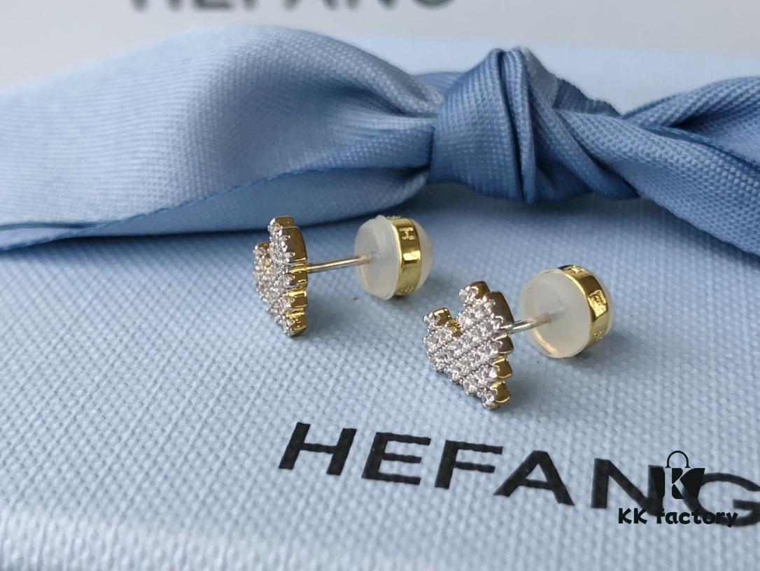 HEFANG Jewelry Declaration Diamond Stud Earrings