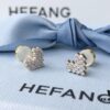HEFANG Jewelry Declaration Diamond Stud Earrings