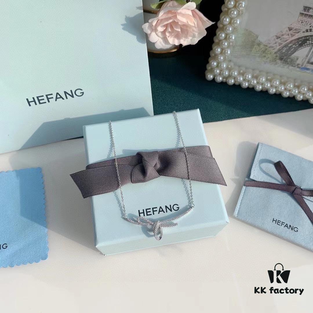693004bd12f62673a6fab049 HeFang Bestseller - Ribbon Knot Pendant Necklace, Luxurious Wedding Jewelry, Elegant and Sparkling Collarbone Chain