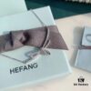 693004bd12f62673a6fab04c HeFang Bestseller - Ribbon Knot Pendant Necklace, Luxurious Wedding Jewelry, Elegant and Sparkling Collarbone Chain