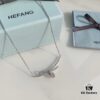 693004be12f62673a6fab04e HeFang Bestseller - Ribbon Knot Pendant Necklace, Luxurious Wedding Jewelry, Elegant and Sparkling Collarbone Chain