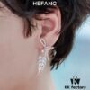 693004c312f62673a6fab05d HeFang Jewelry Ribbon Wheat Ear Stud Earrings, Minimalist Elegant Design, 2021 Wedding Collection