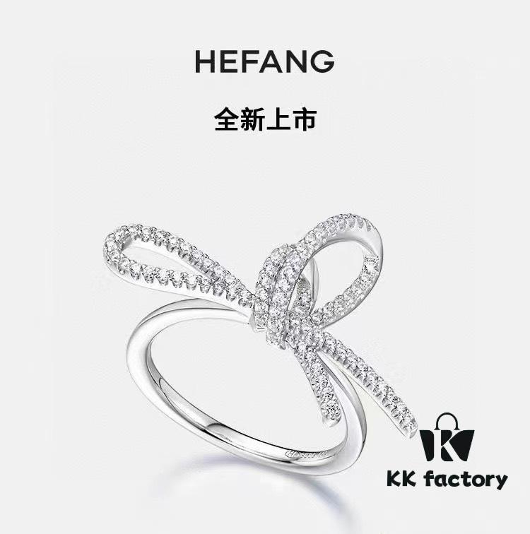 693004ca12f62673a6fab06f HeFang Jewelry Ribbon Bow Ring, Minimalist Statement Index Finger Ring, 2021 Wedding Collection