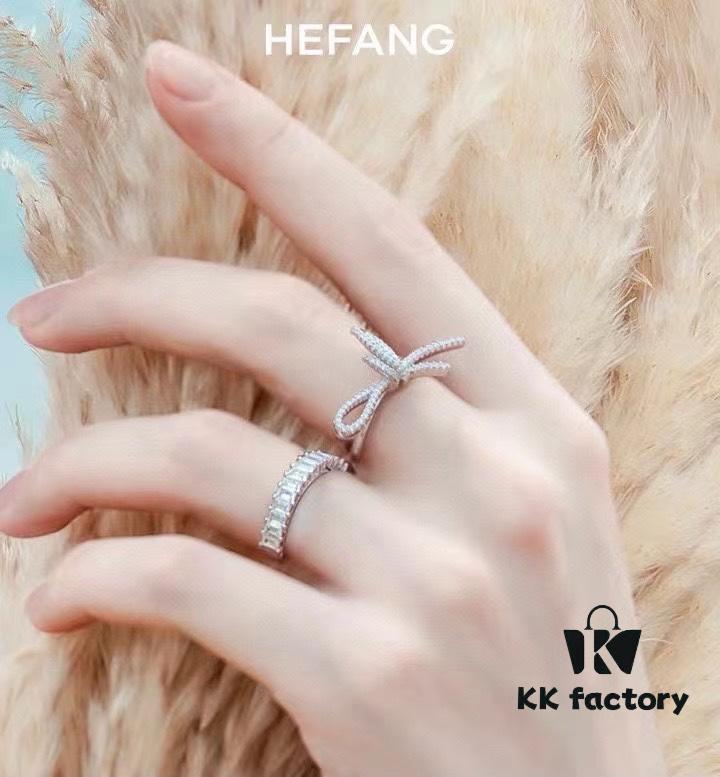 693004ca12f62673a6fab071 HeFang Jewelry Ribbon Bow Ring, Minimalist Statement Index Finger Ring, 2021 Wedding Collection