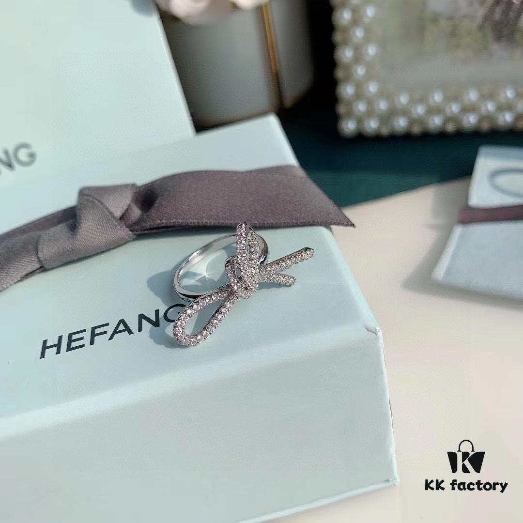 693004cc12f62673a6fab075 HeFang Jewelry Ribbon Bow Ring, Minimalist Statement Index Finger Ring, 2021 Wedding Collection