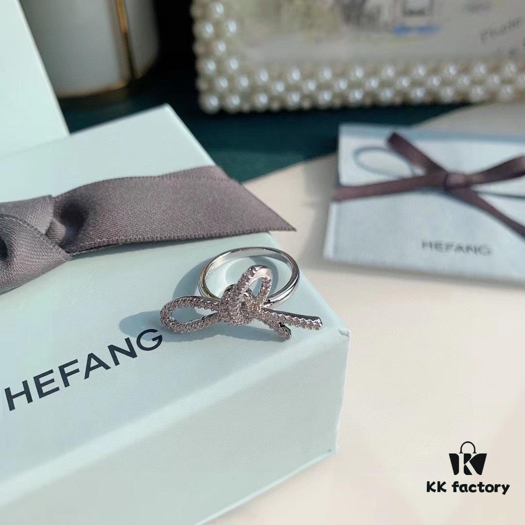 693004cd12f62673a6fab076 HeFang Jewelry Ribbon Bow Ring, Minimalist Statement Index Finger Ring, 2021 Wedding Collection