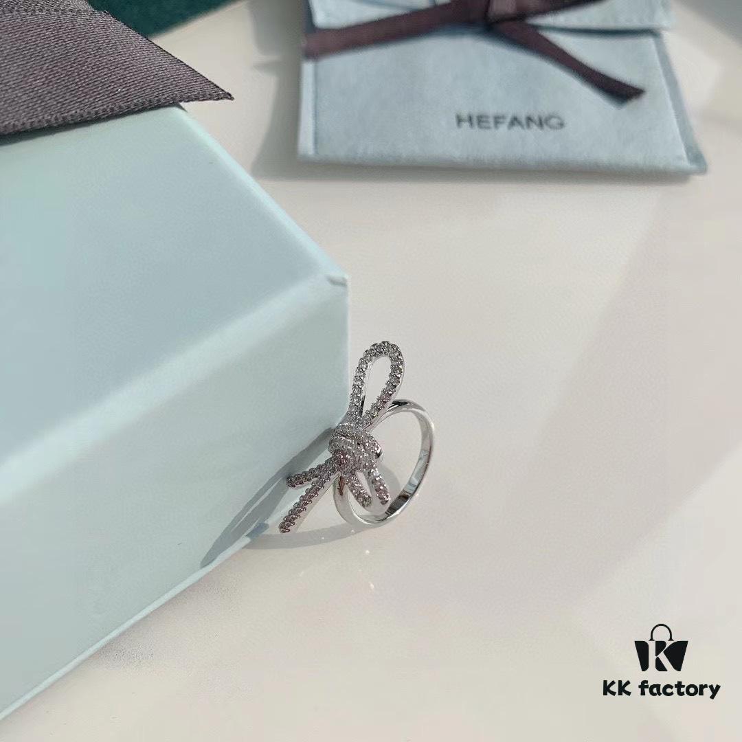 693004cd12f62673a6fab078 HeFang Jewelry Ribbon Bow Ring, Minimalist Statement Index Finger Ring, 2021 Wedding Collection