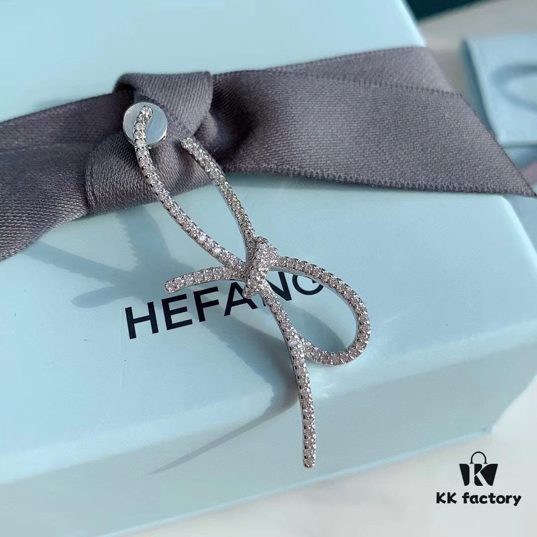 693004d012f62673a6fab07e HeFang Bestseller Silk Bow Stud Earrings - 2021 Wedding Collection, Luxury Fashion Ear Cuff Inspired by Bridal Ribbons, Worn by Zhan Qiuyi