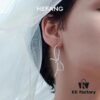 693004d012f62673a6fab080 HeFang Bestseller Silk Bow Stud Earrings - 2021 Wedding Collection, Luxury Fashion Ear Cuff Inspired by Bridal Ribbons, Worn by Zhan Qiuyi