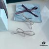 693004d012f62673a6fab082 HeFang Bestseller Silk Bow Stud Earrings - 2021 Wedding Collection, Luxury Fashion Ear Cuff Inspired by Bridal Ribbons, Worn by Zhan Qiuyi