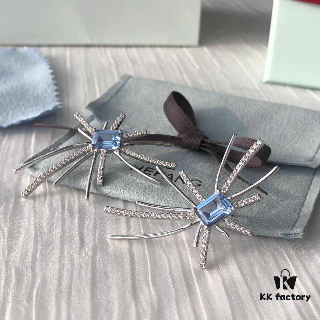 693004d712f62673a6fab093 HEFANG Jewelry Ice Blue Sparkle Earrings