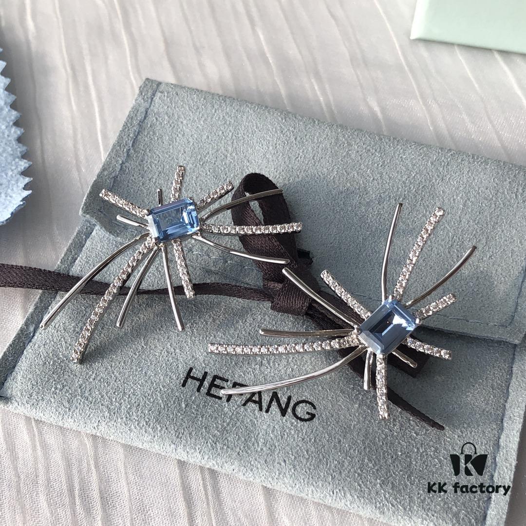 693004d812f62673a6fab094 HEFANG Jewelry Ice Blue Sparkle Earrings