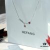 693004e212f62673a6fab0aa HEFANG 925 Sterling Silver Cherry Collar Necklace, Designer Pendant Jewelry