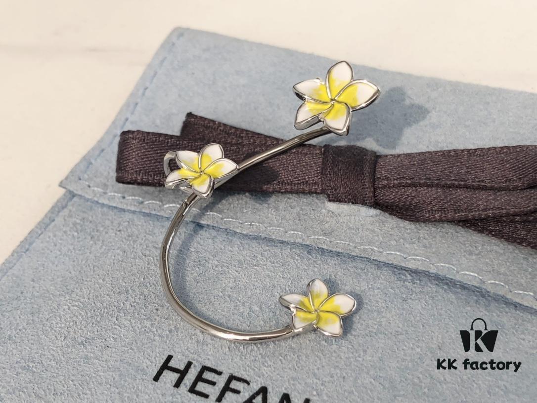 693004ea12f62673a6fab0bc HEFANG Jewelry Frangipani Huggie Earrings