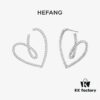 693004f212f62673a6fab0ce HEF@NG Jewelry Romantic Bow Ribbon Heart Elegant Stud Earrings - Celestial Bow & Heart Series, High-End Custom Design, Micro-Paved Sparkling Stones
