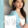693004f212f62673a6fab0cf HEF@NG Jewelry Romantic Bow Ribbon Heart Elegant Stud Earrings - Celestial Bow & Heart Series, High-End Custom Design, Micro-Paved Sparkling Stones