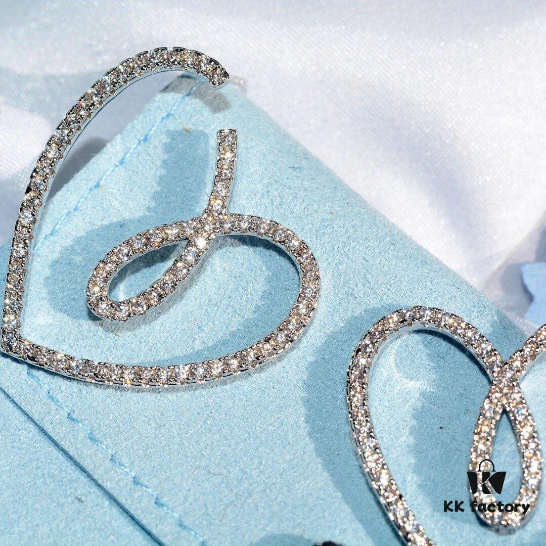 693004f512f62673a6fab0d4 HEF@NG Jewelry Romantic Bow Ribbon Heart Elegant Stud Earrings - Celestial Bow & Heart Series, High-End Custom Design, Micro-Paved Sparkling Stones