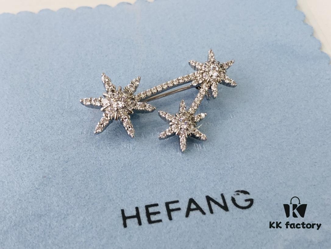 6930050212f62673a6fab0ef HEFANG / Drifting Snow Brooch 925 Silver Unique Sweater Collar Pin Accessory