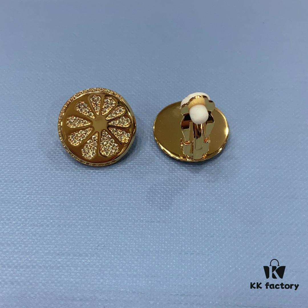 Hefang Jewelry Lemon Slice Ear Clips
