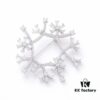 He Fang Xue Mirror Brooch, High-End Elegant Badge Pin