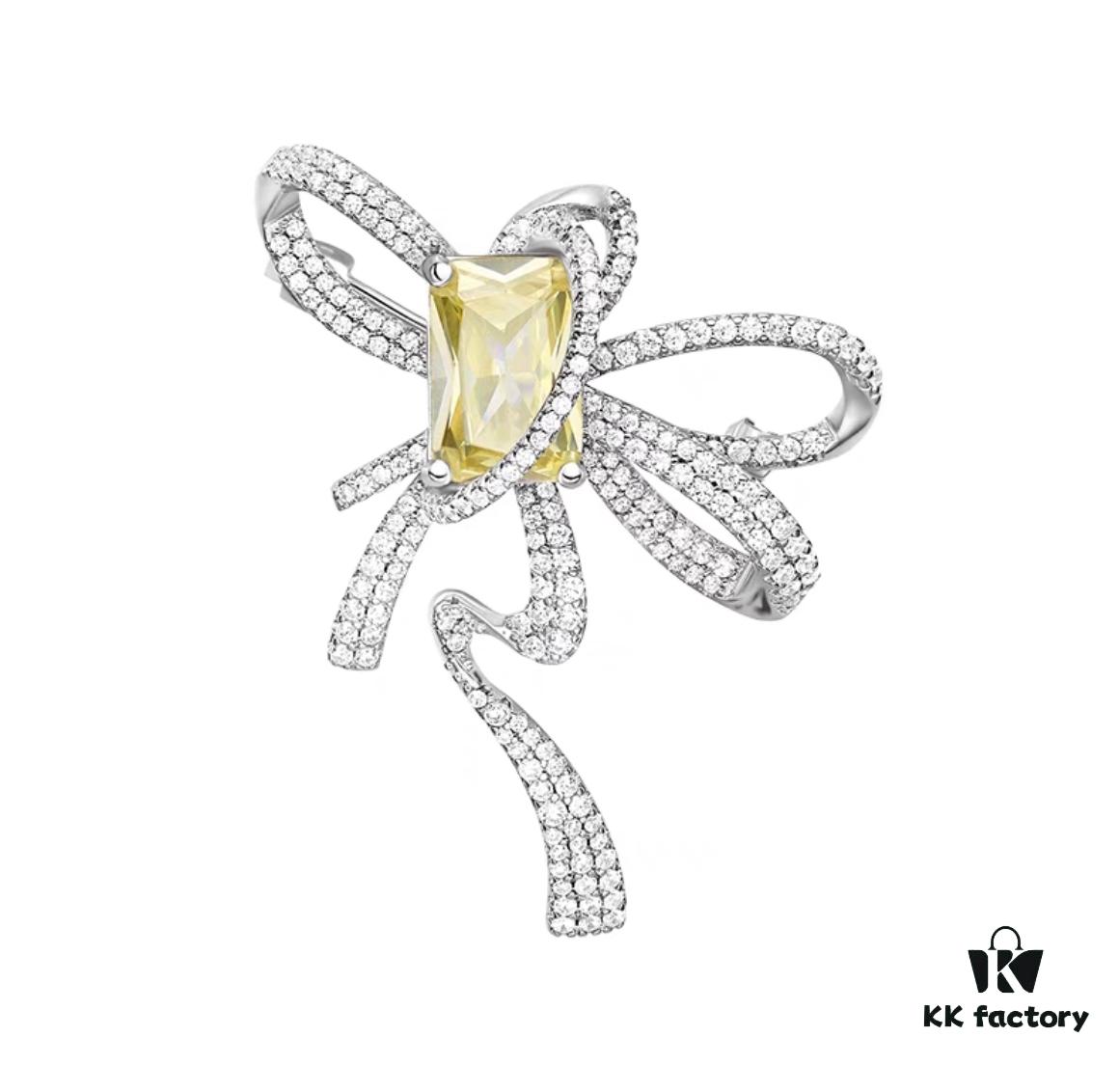 6930056712f62673a6fab156 He Fang Jewelry Brilliant Draped Brooch, Elegant and Versatile Badge Pin for Women