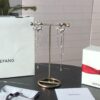 HEFANG New Arrival Peach Blossom Tiger Tassel 925 Silver Stud Earrings